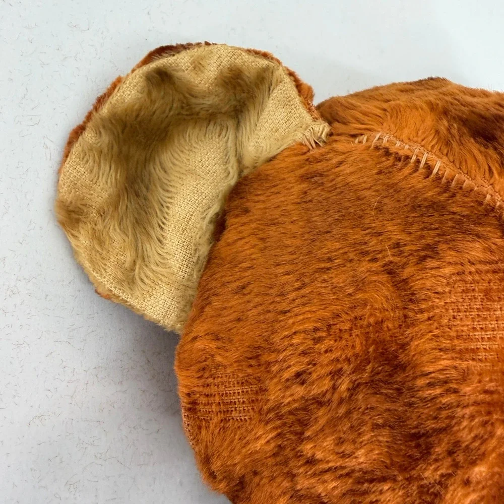 Vintage 60s Brown Tan Plush Teddy Bear Stuffed Animal Shabby Chic Well Loved